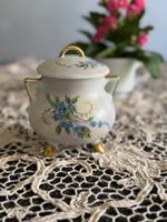 Limoges Zuckertopf handbemalt mit Deckel – ca. 12 cm